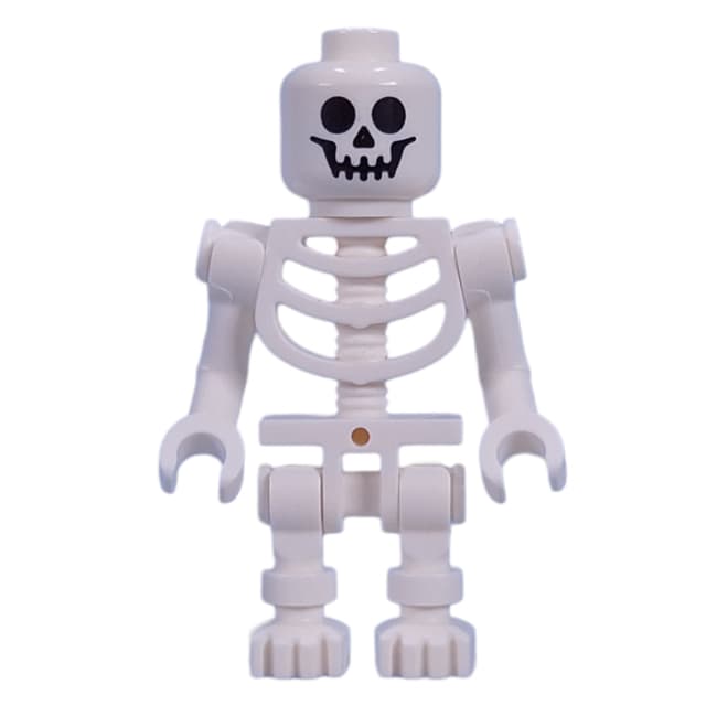 Skeleton, Standard Face, Bent Arms, Vertical Hand Clips, 78132 Torso, 3626c Head