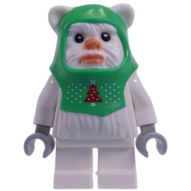 Ewok, White, Bright Green Hood