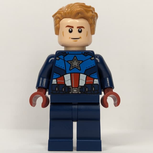 Captain America with Dark Blue Suit, Hair