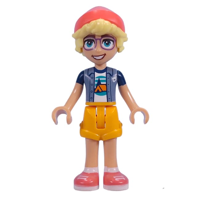 Olly - Adventure Camp, Bright Light Orange Shorts, Coral Beanie
