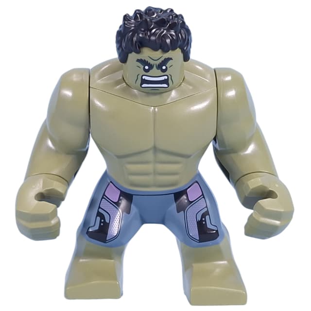 Hulk (Big Fig), Olive Green, Black Hair, Removable Head, Sand Blue Pants