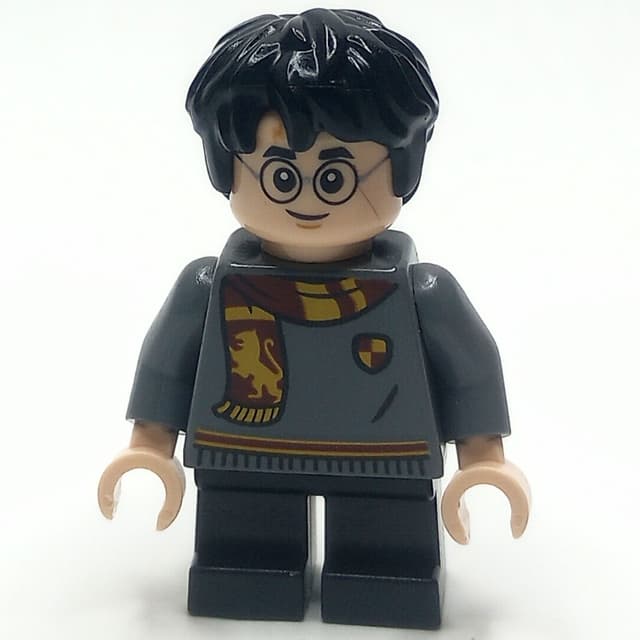 Harry Potter, Short Legs, Dark Bluish Grey Sweater, Scarf