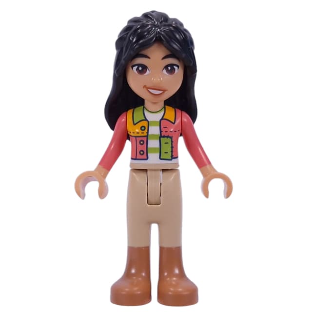 Liann - Coral Jacket, Tan Pants