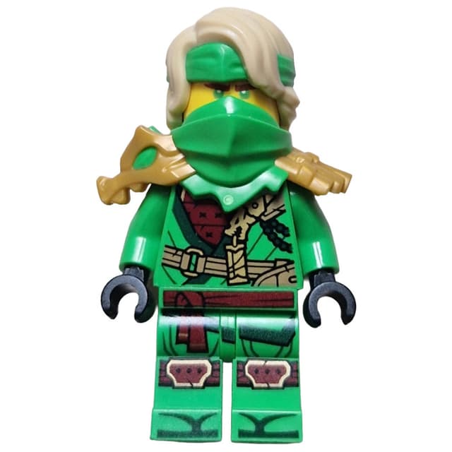 Lloyd, Bright Green Shoulder Armor and Mask, Hair