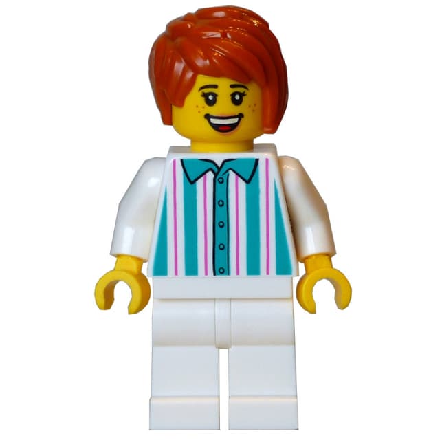 Gelato Seller, White Torso, White Legs, Dark Orange Hair