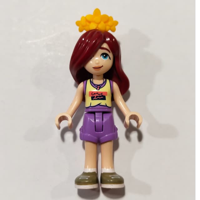 Paisley, Bright Light Yellow Top, Medium Lavender Skirt, Flowers