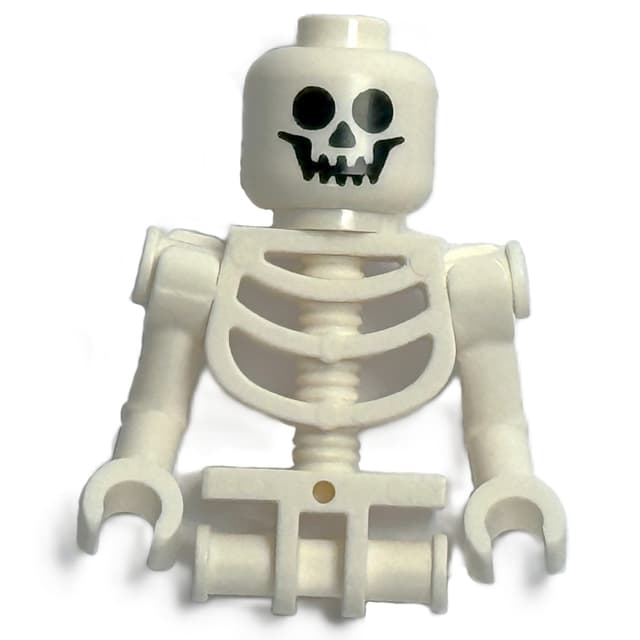 Skeleton, Standard Face, Bent Arms, Vertical Hand Clips, 78132 Torso, No Legs