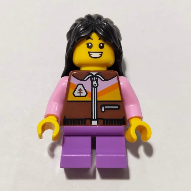 Kid, Reddish Brown Torso, Medium Lavender Legs, Black Hair